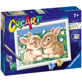 Ravensburger - Creart Fluffy Bunnies - Schilderen op Nummer - Kunst & Ambachten